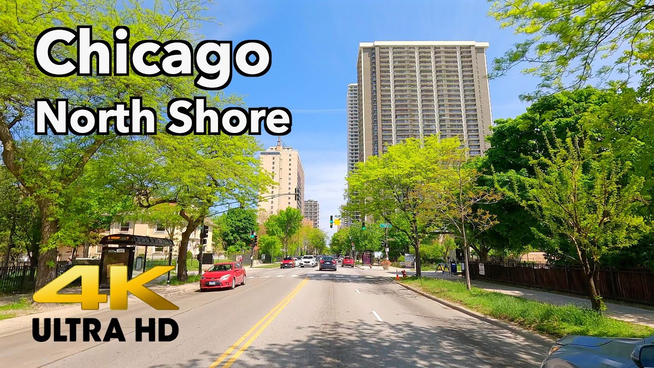 Discovering the Charm of Chicago North Shore along Sheridan Road | Edgewater to Lake Bluff | 4K