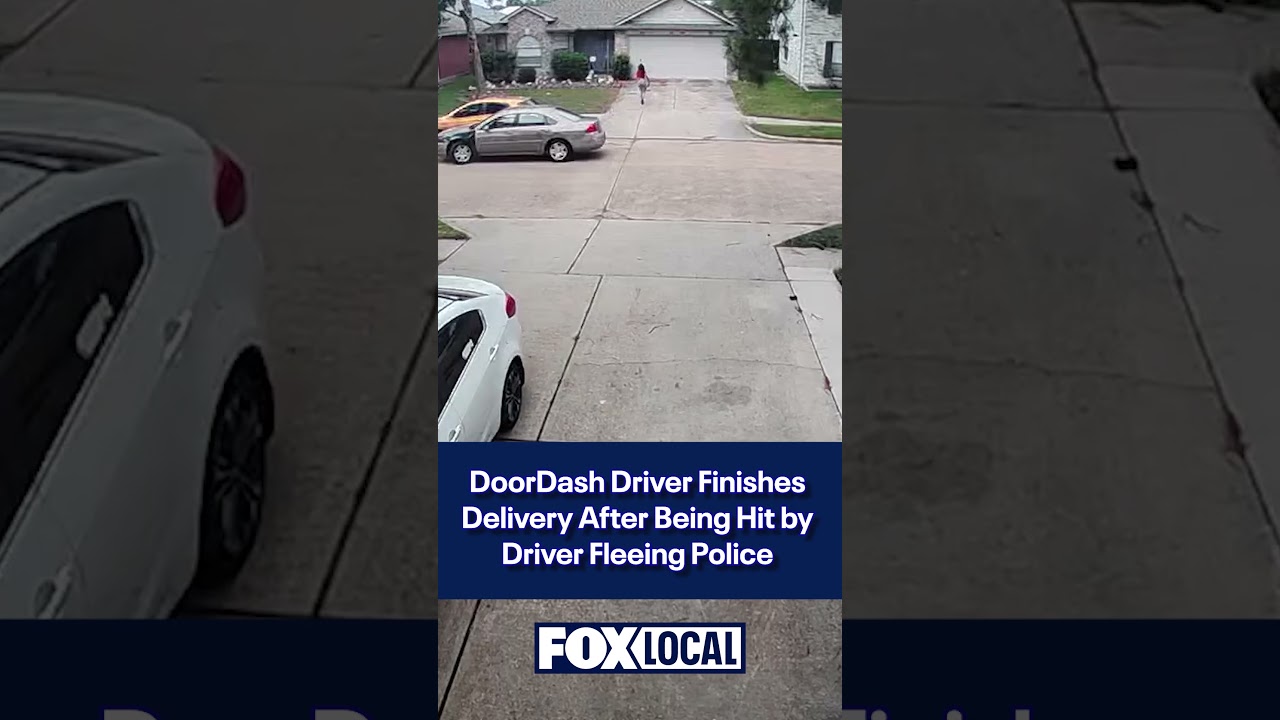 DoorDash driver completes delivery after being hit by suspect in police chase