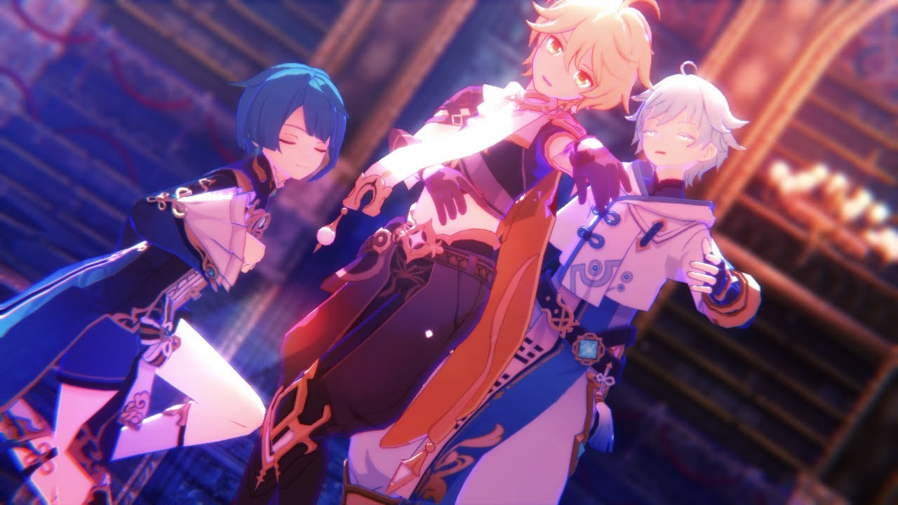 【Genshin Impact MMD 原神】jewel【Chongyun Xingqiu Aether（重雲 行秋 空）】