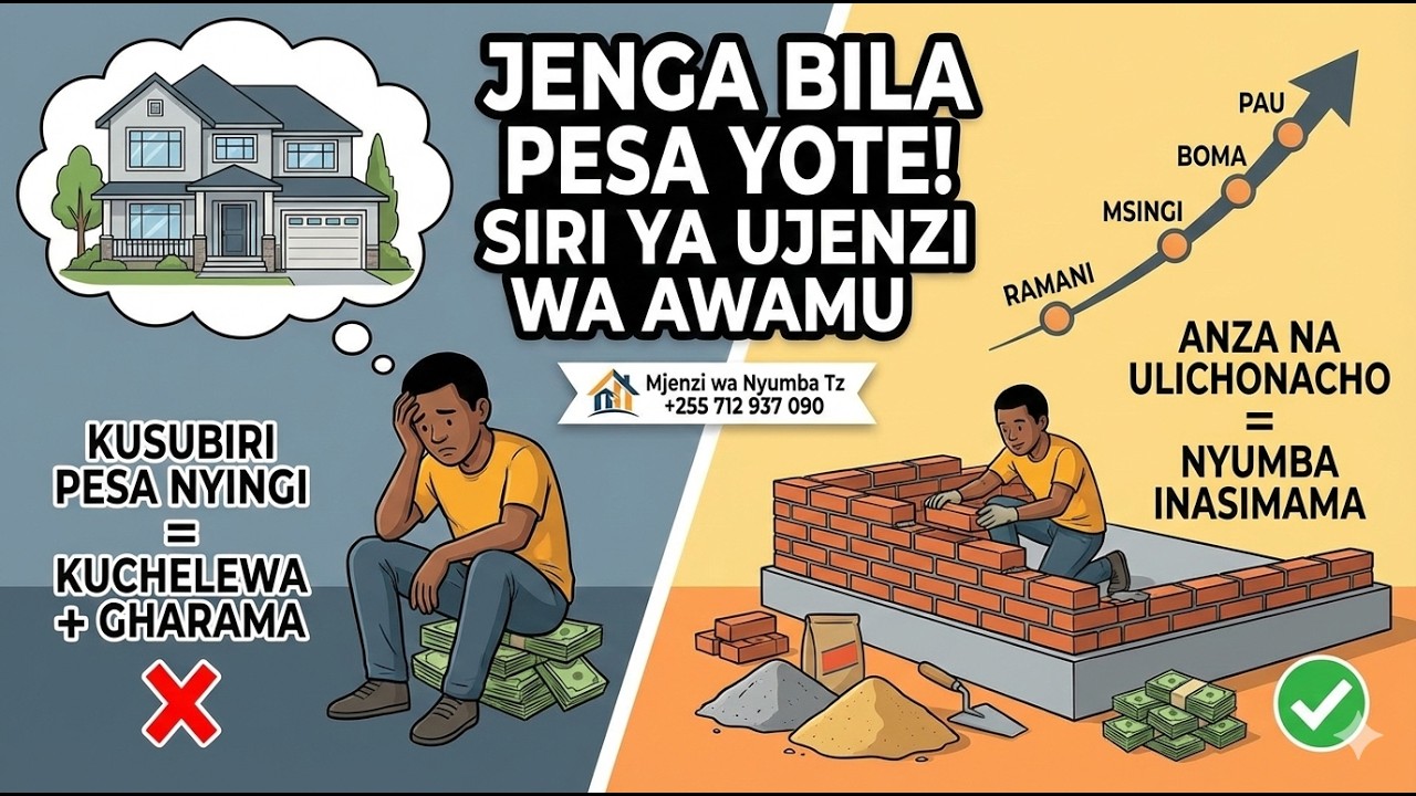 JENGA BILA KUSUBILI PESA YOTE (UJENZI WA AWAMU) #JengaNdotoYako #buidingSmart #mjenziwanyumatz #home