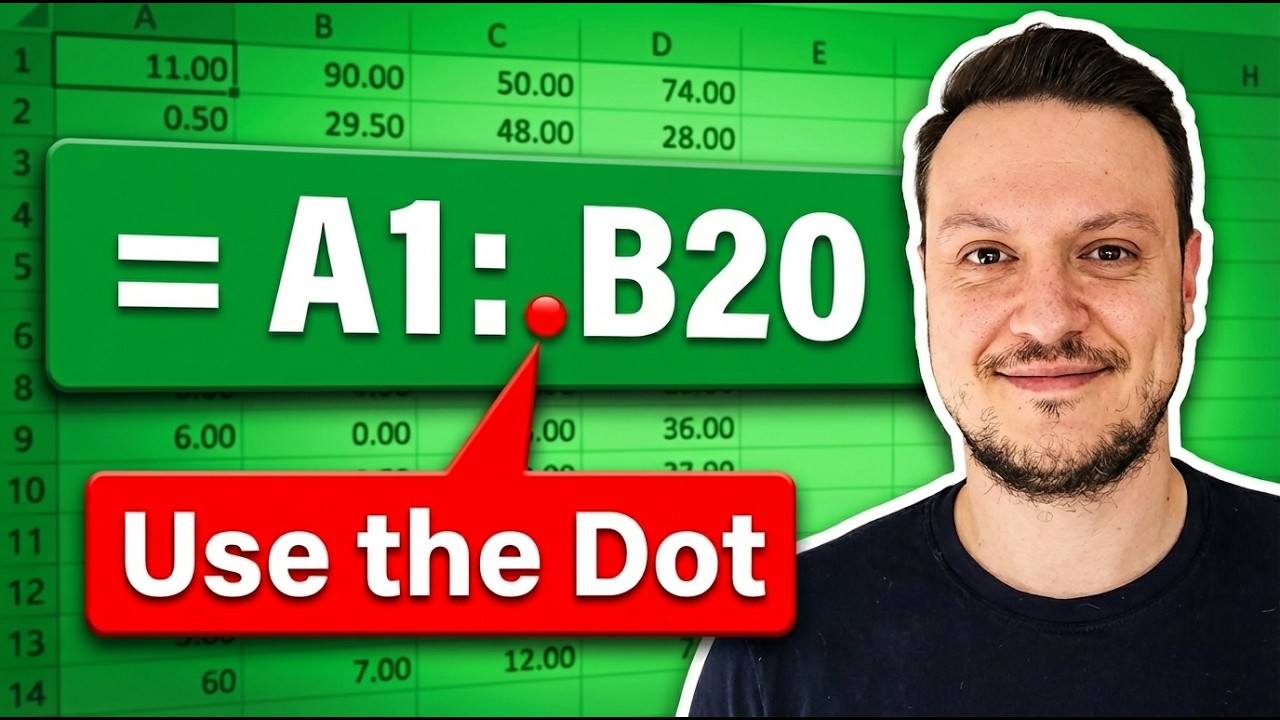 Use the DOT and Stop Complicating your Excel Formulas!
