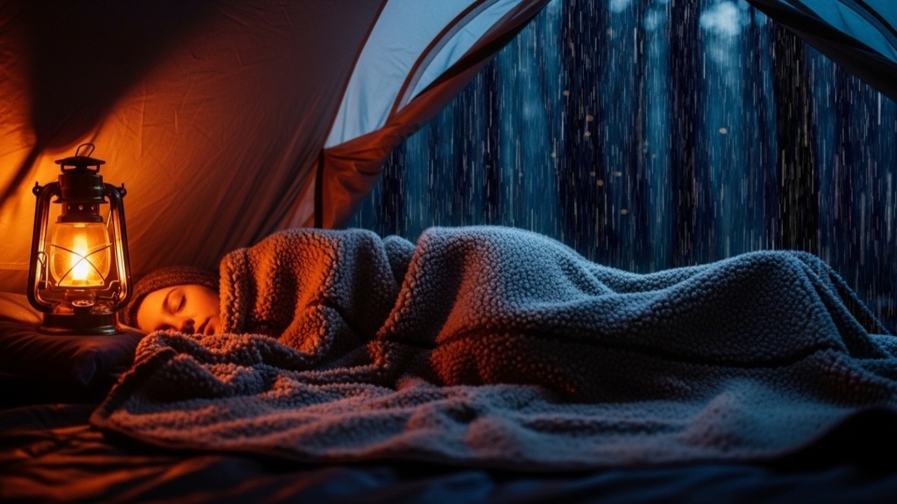 Heavy Rain Outside Tent 🌧️ | Powerful Camping Rain for Deep Sleep & Relaxation