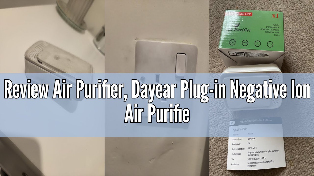 Review Air Purifier, Dayear Plug-in Negative Ion Air Purifier for bedroom/home, Purify Smell, Suitab