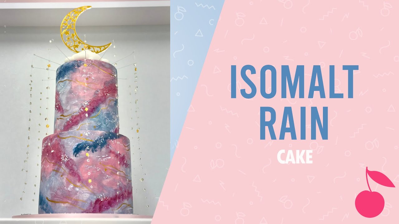 Isomalt Rain Pink and Blue Cake Tutorial | How To | Cherry School