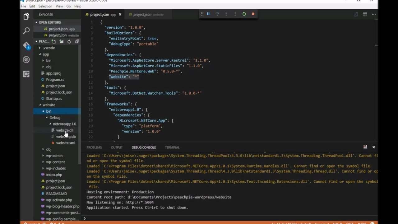 WordPress работает на .NET Core с Peachpie
