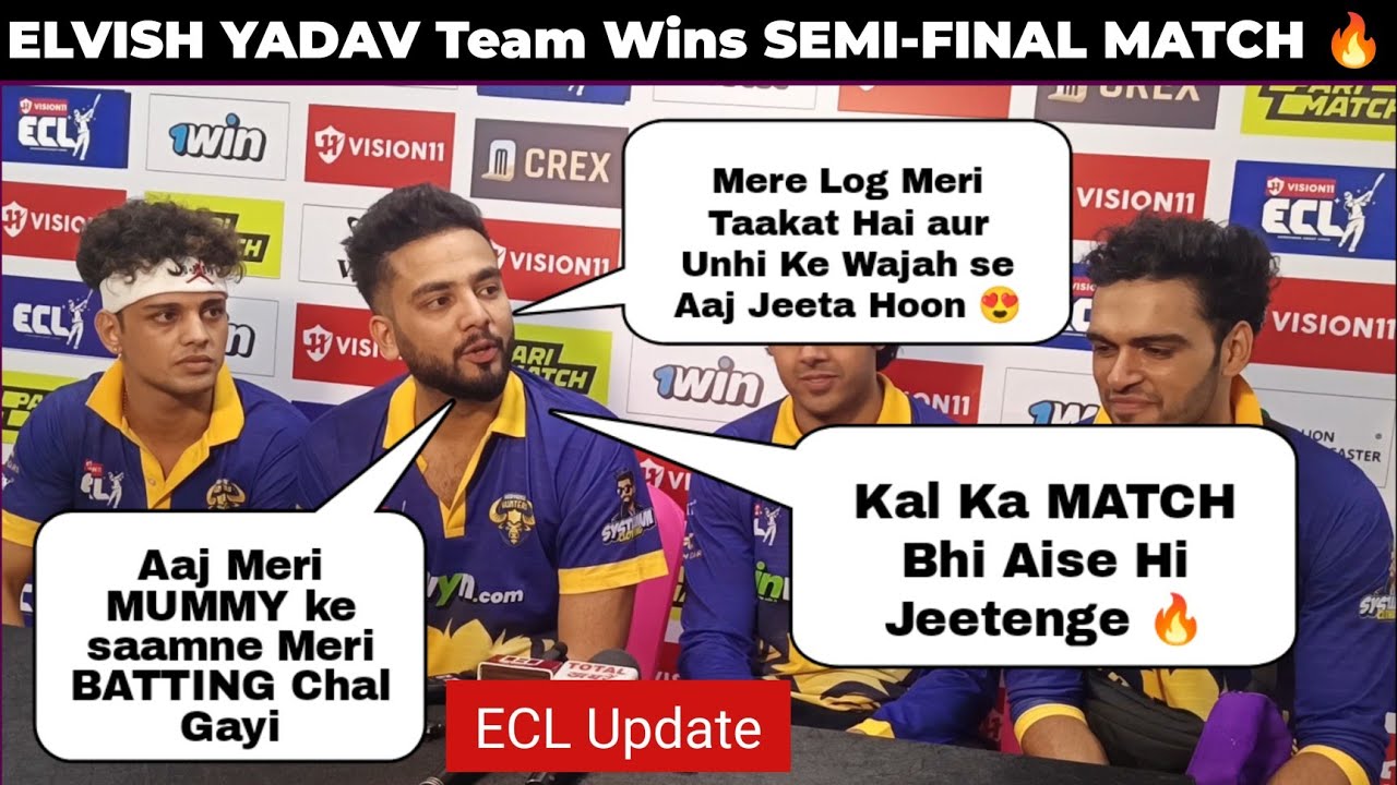 Elvish Yadav Team Haryanvi Hunters win against Munawar Faruqui Team Mumbai Disruptors in ECL Today 😍