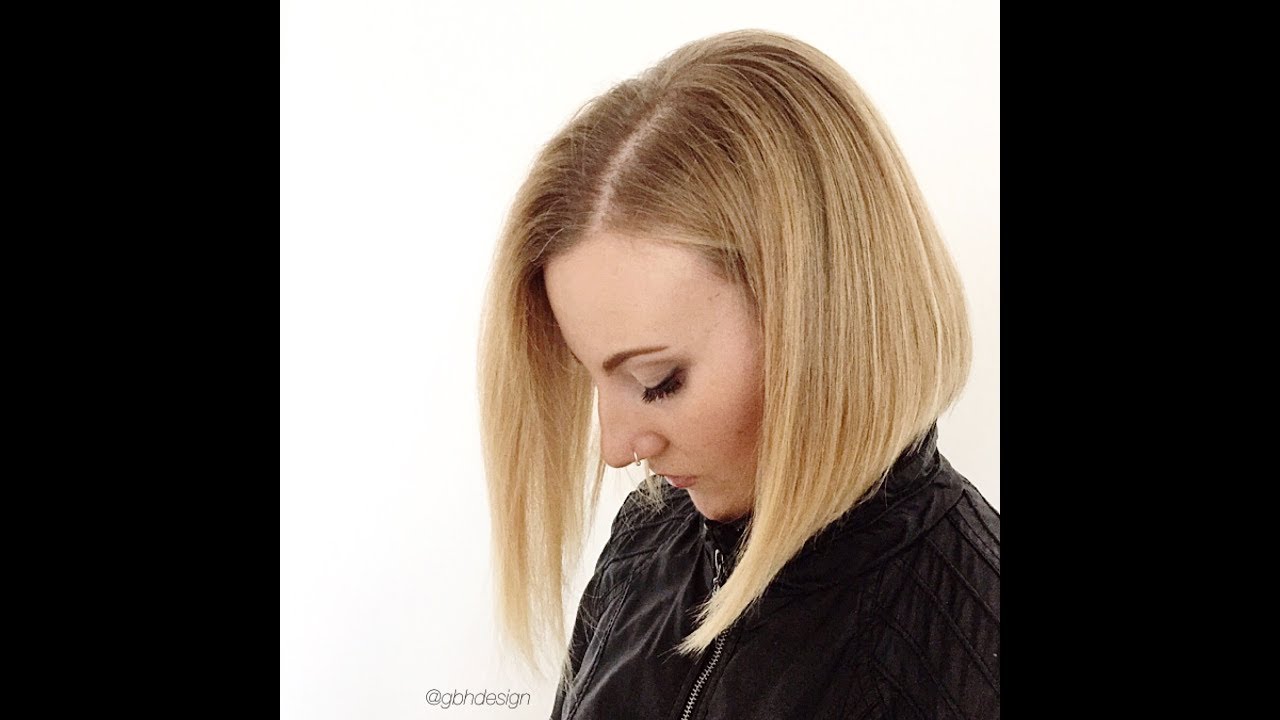blonde bob haircut & make-up