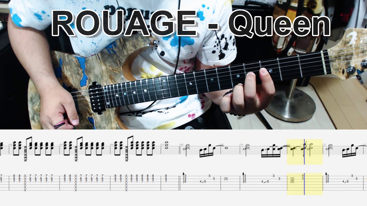 ROUAGE - Queen ギター弾いてみた【guitar cover tab有】