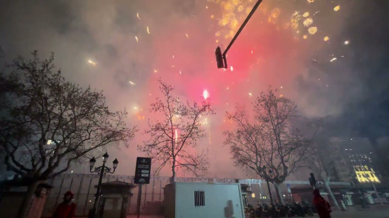 Fallas Valencia 2026,nit del alba plaza del ayuntamiento(pirotecnia vulcano) 15/3/2026