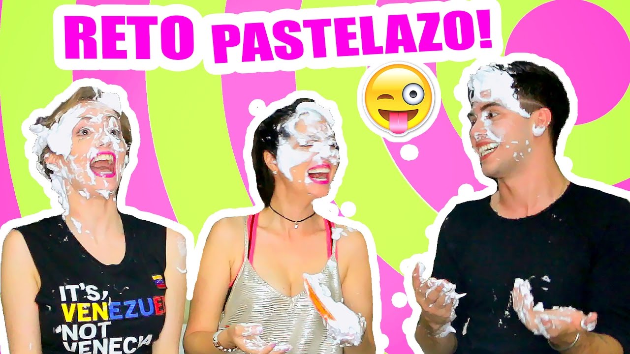 RETO EXTREMO PASTELAZO en la CARA! Sandra Cires ft Juan de Dios Pantoja y Katie Angel TV