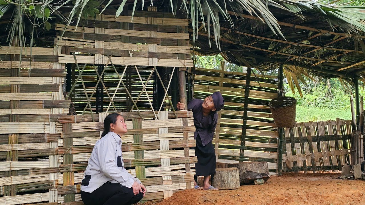The poor old lady and the homeless girl finally built their dream house.