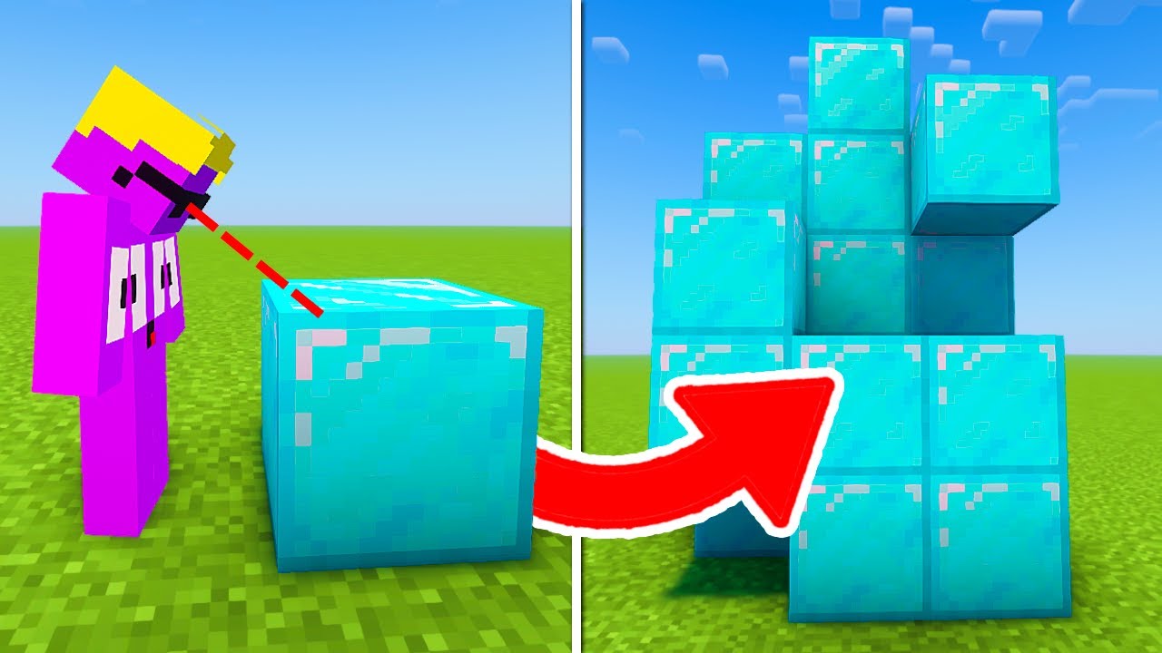MINECRAFT MAS TODO BLOCO QUE EU OLHO MULTIPLICA!!!