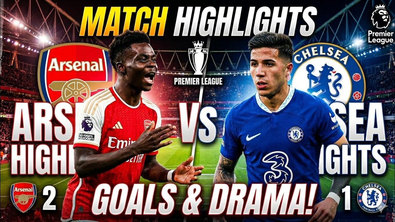 Jurrien Timber Goal - Arsenal vs Chelsea 2-1 – Goals & Highlights | Premier League 26 - Saliba Goal