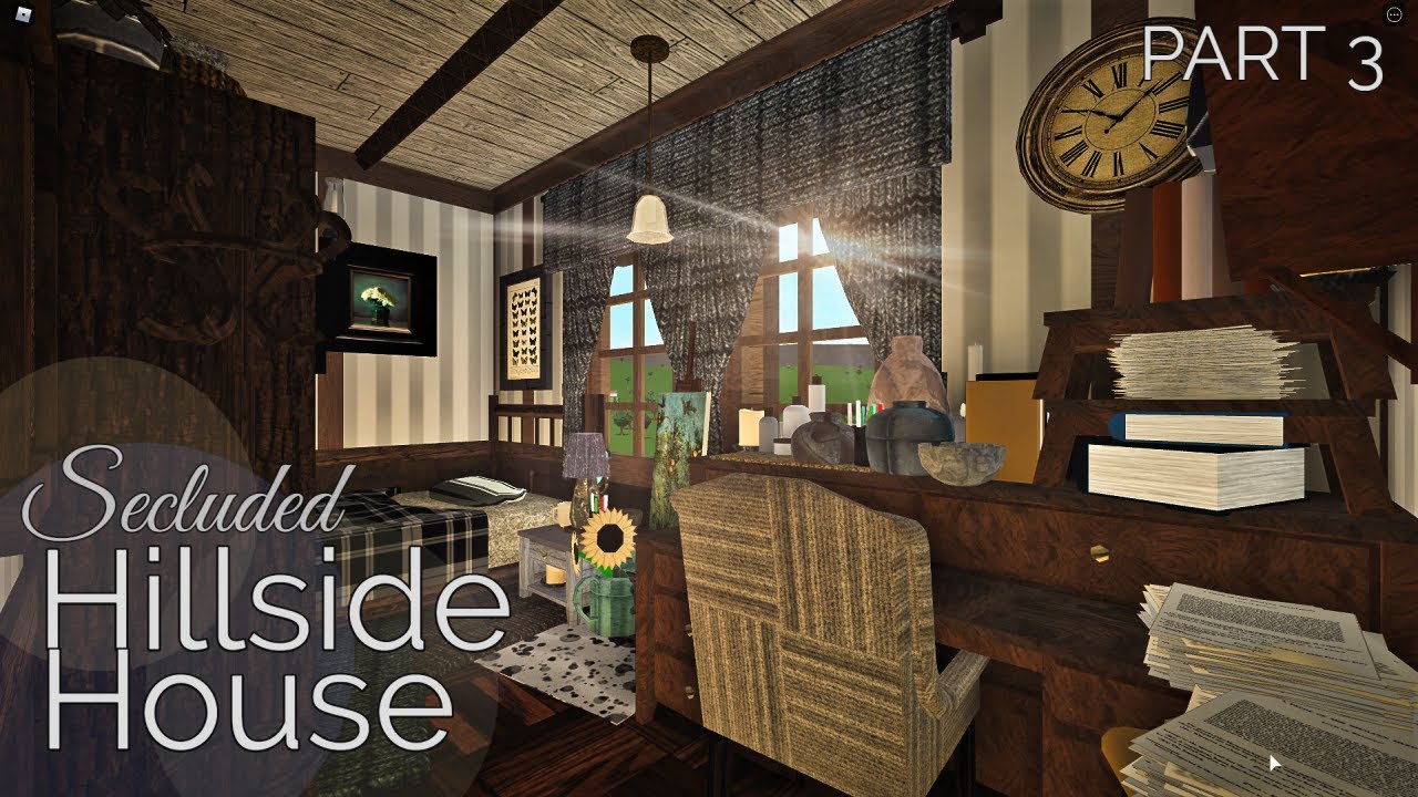 Secluded Hillside House Part (3/3) | House Build | Bloxburg ROBLOX