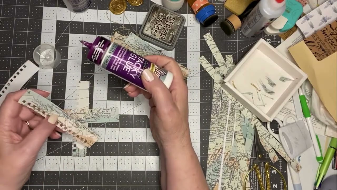 Use the strips of paper from the top of your paper pads or strips you cut.