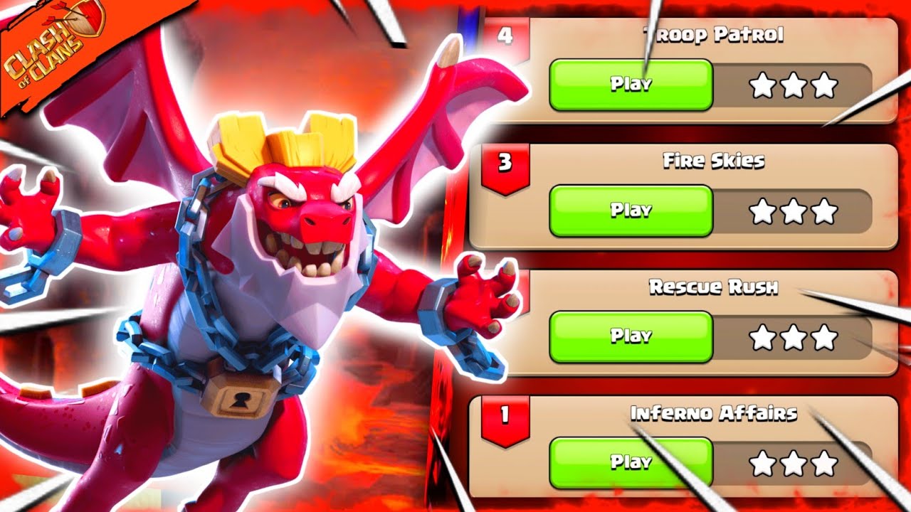 Easily 3 Star Dragon Escape Challenge 1 To 4 In (Clash Of Clans)