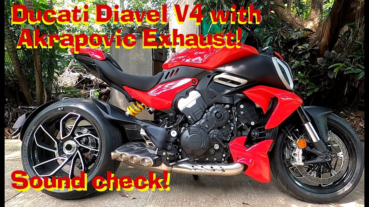 Ducati Diavel V4 with Akrapovic Exhaust