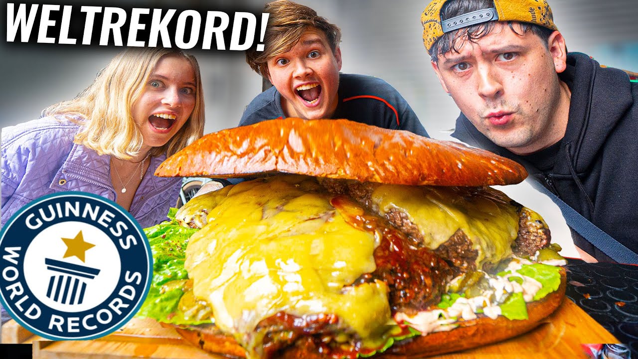 Wer isst mehr vom GRÖßTEN BURGER der WELT! mit CrispyRob (60.000 Kalorien)