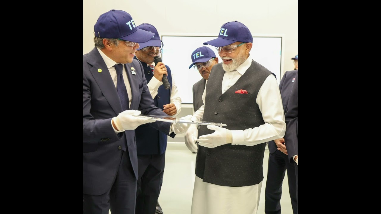 Modi visits Tokyo Electron Factory