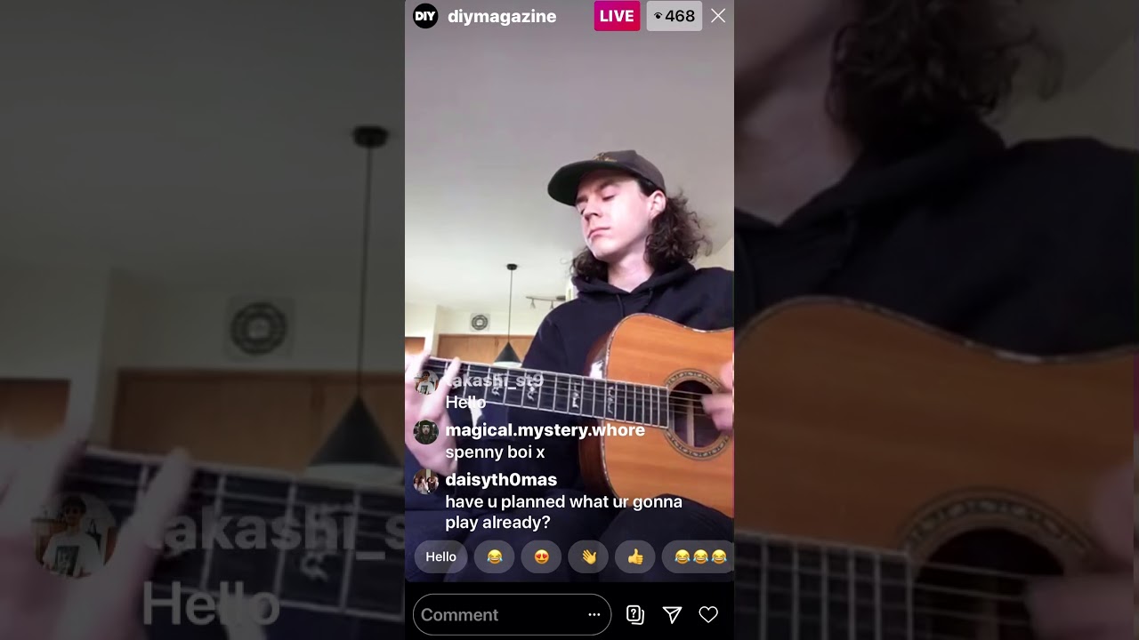 YOUR TEETH PEACH PIT ACOUSTIC VERSION DIYMAGAZINE LIVE STREAM 4/10/20