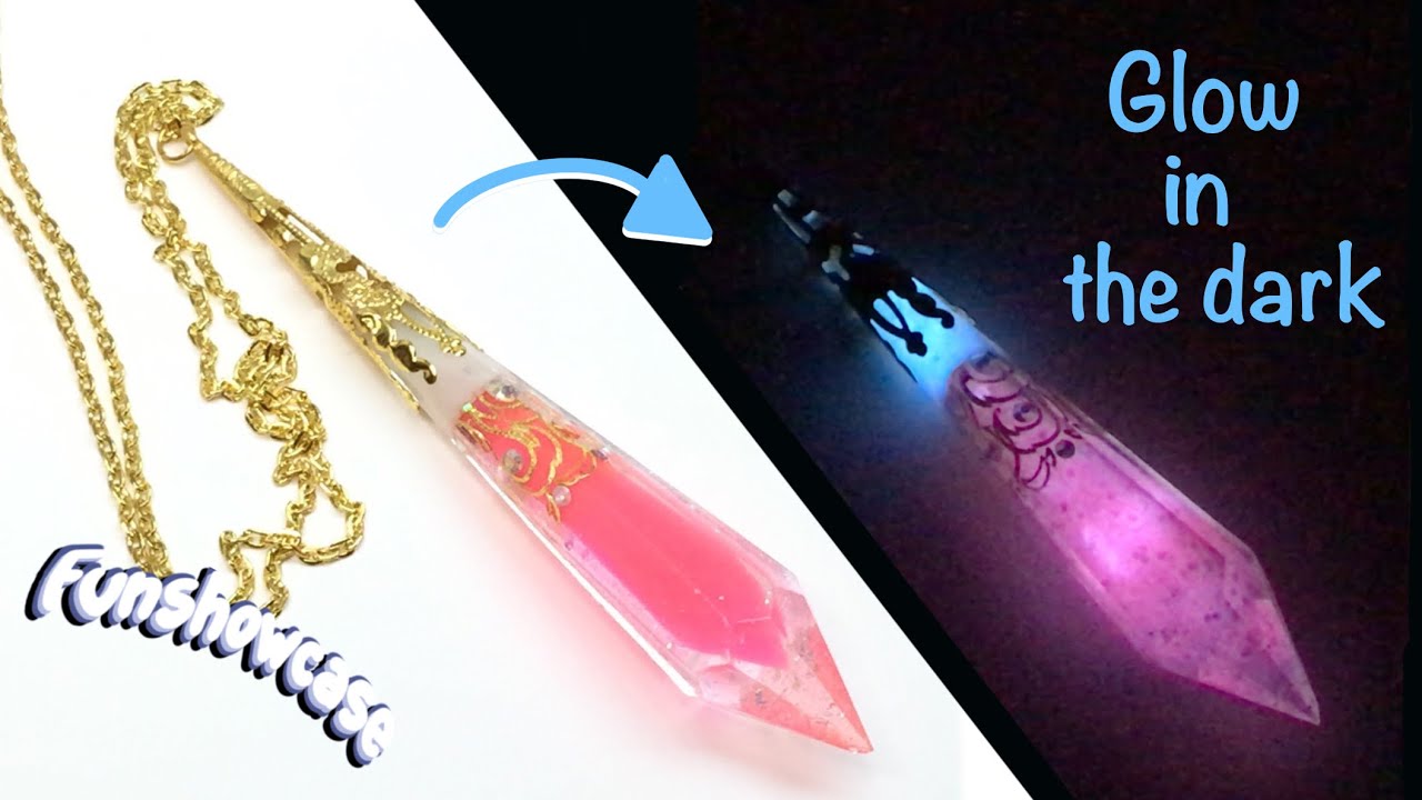 Glow in the dark crystal pendant- FUNSHOWCASE- RESIN CRAFTS- TUTORIAL