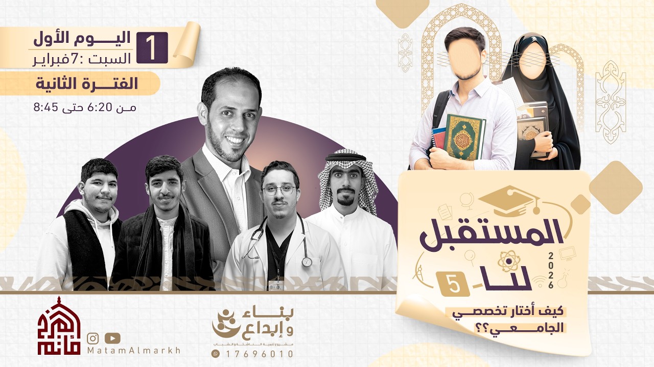 المستقبل لنا (5) | كيف أختار تخصصي الجامعي؟ | اليوم الأول - الفترة الثانية