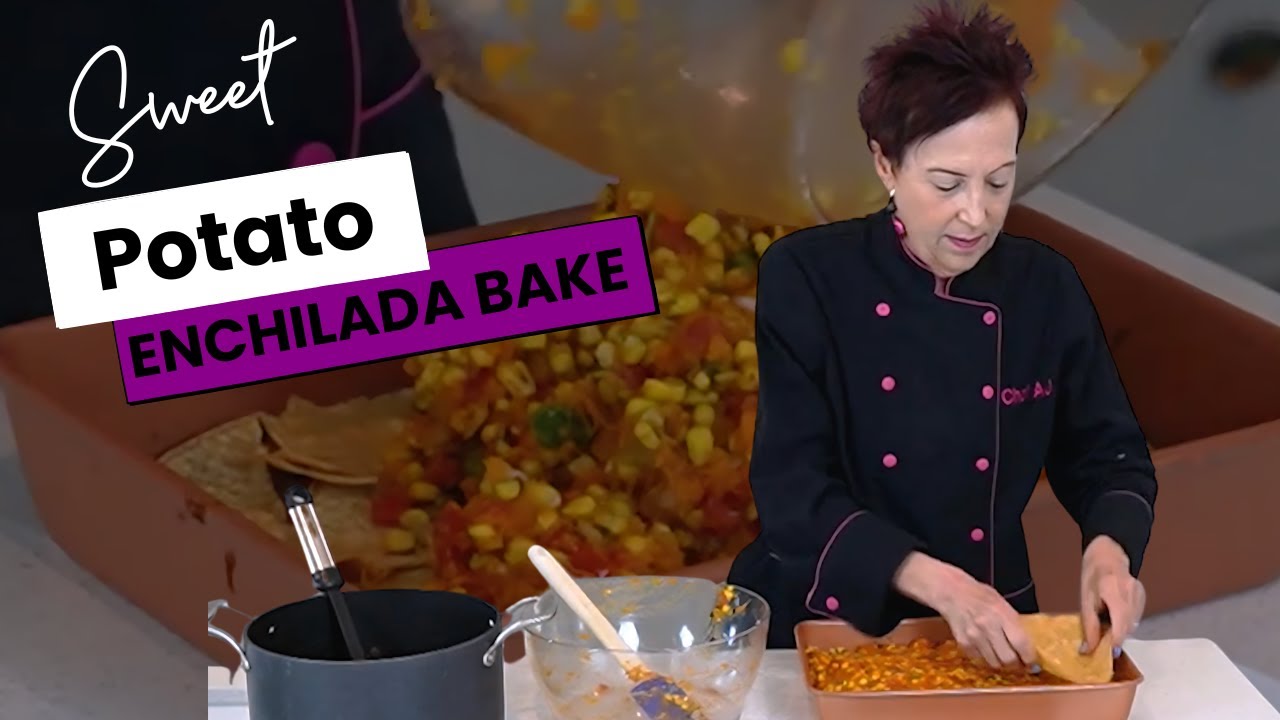 Sweet Potato Enchilada Bake - A nutritious twist on traditional enchiladas