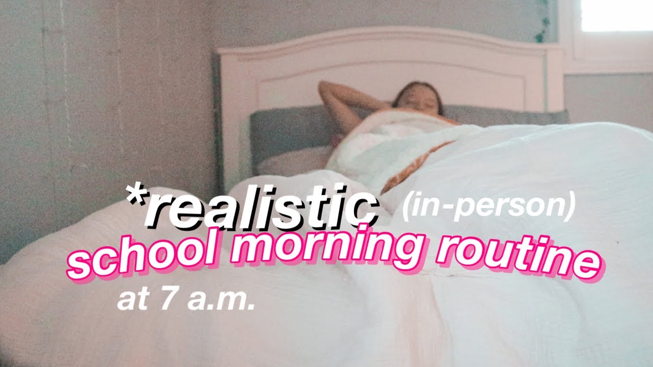 my 7 a.m. *realistic* in-person school morning routine!