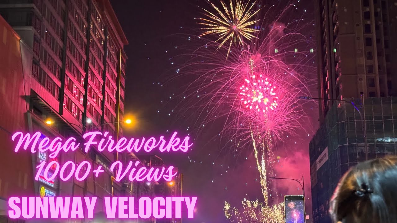 New Year’s Eve Countdown 2024 @Sunway Velocity, KL, Malaysia. Real Fireworks Display! Great concert!
