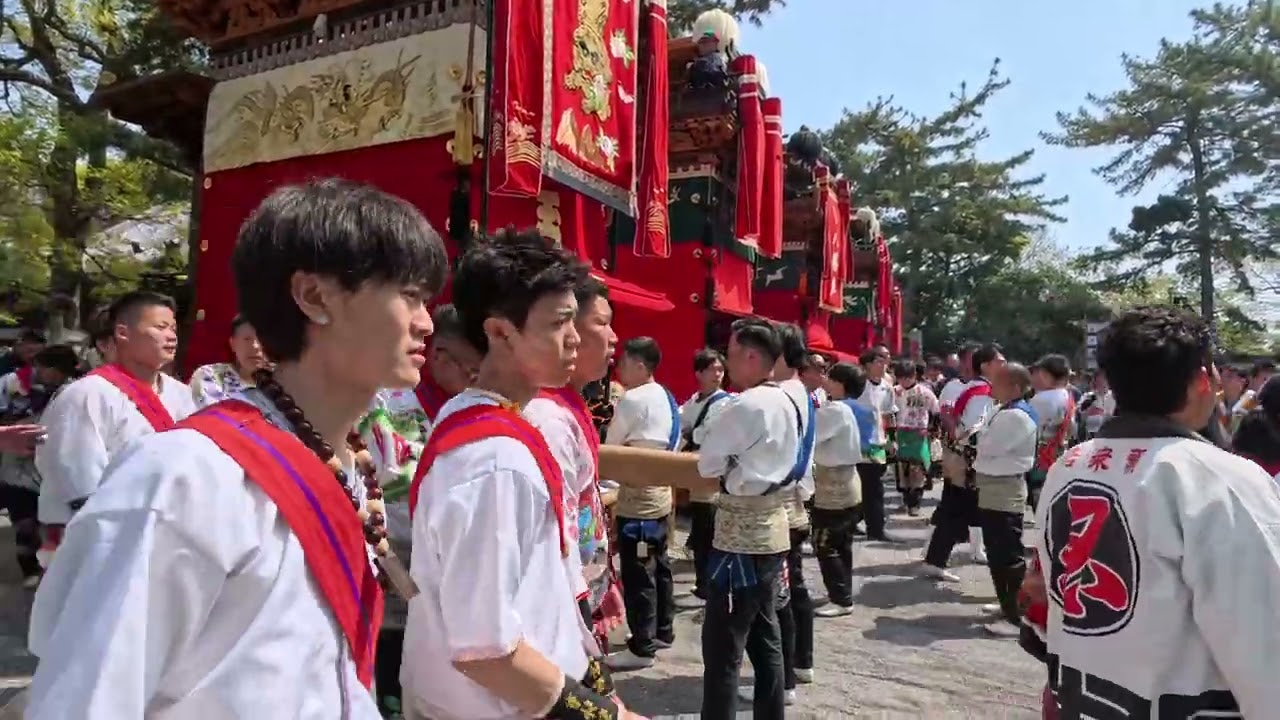2024年4月14日（日曜）山車祭り 長尾地区祭礼-本祭　玉貫-玉神車 武雄神社 曳き込み