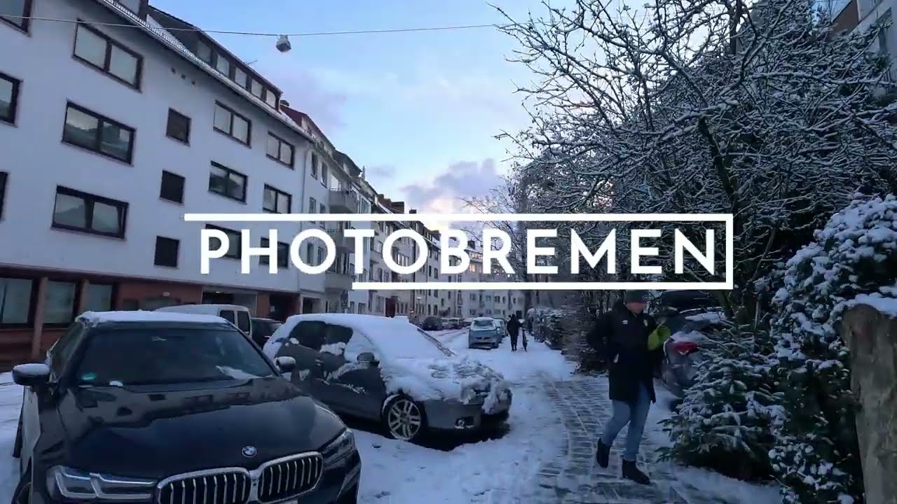 WINTER BREMENS ABENDSHIMMEL | CITYWALK WINTER 2025 | 4K