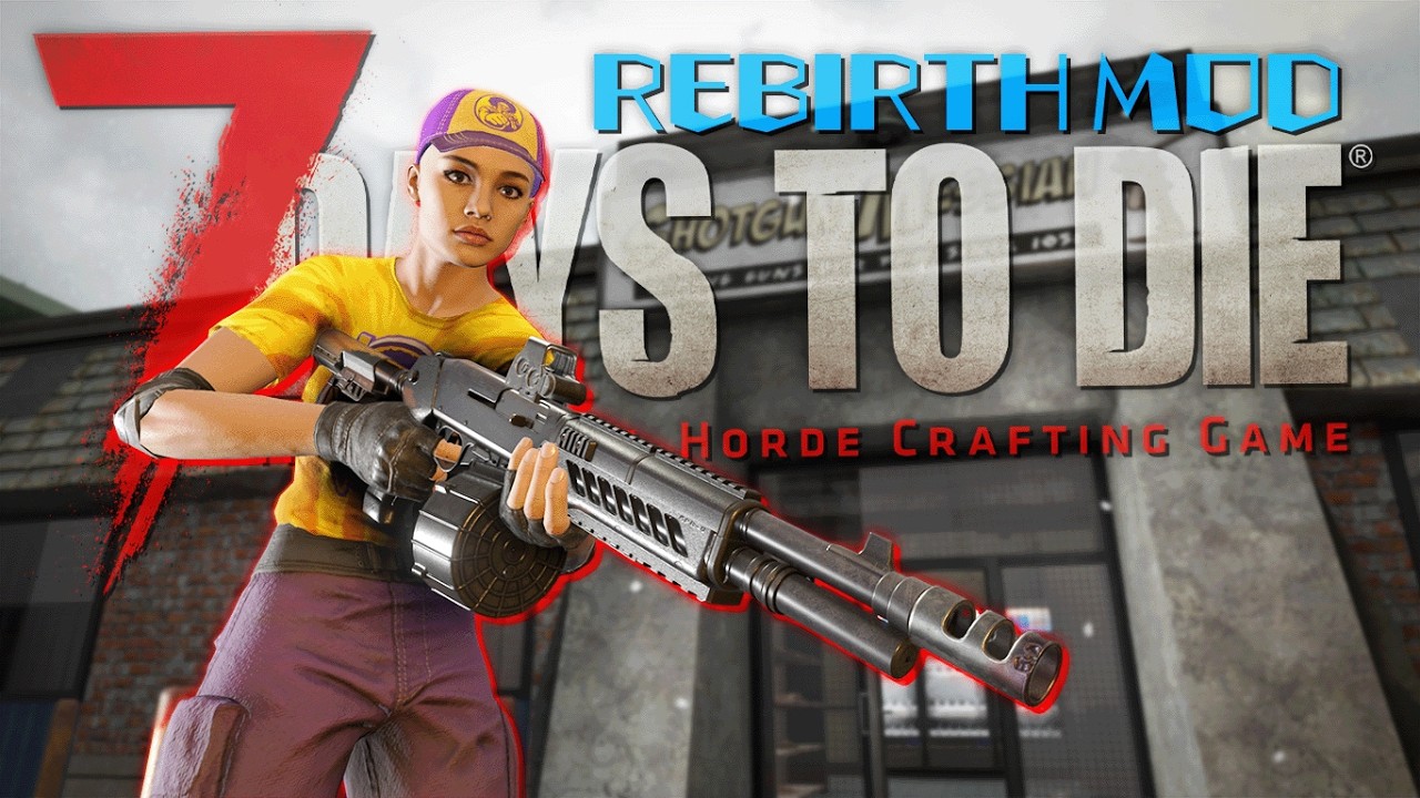 【7DTDMOD】雪山のTier4武器屋もオートショットガンがあればすべてを蹂躙できるはず「7 Days to Die Rebirth MOD」実況プレイ #20