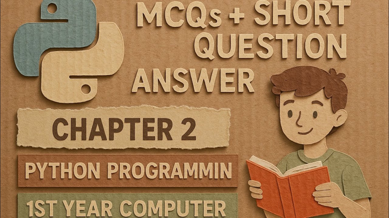 MCQs + Short Question Answers | Chapter 2 Python programming | 1st year computer