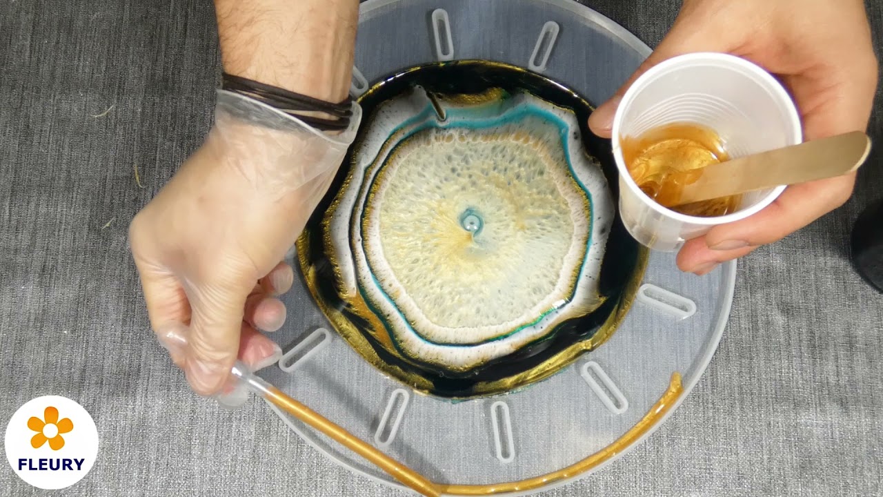 Resin Uhr ⏰. Giesse eine Wanduhr aus Epoxy | Resin Art Tutorial Deutsch