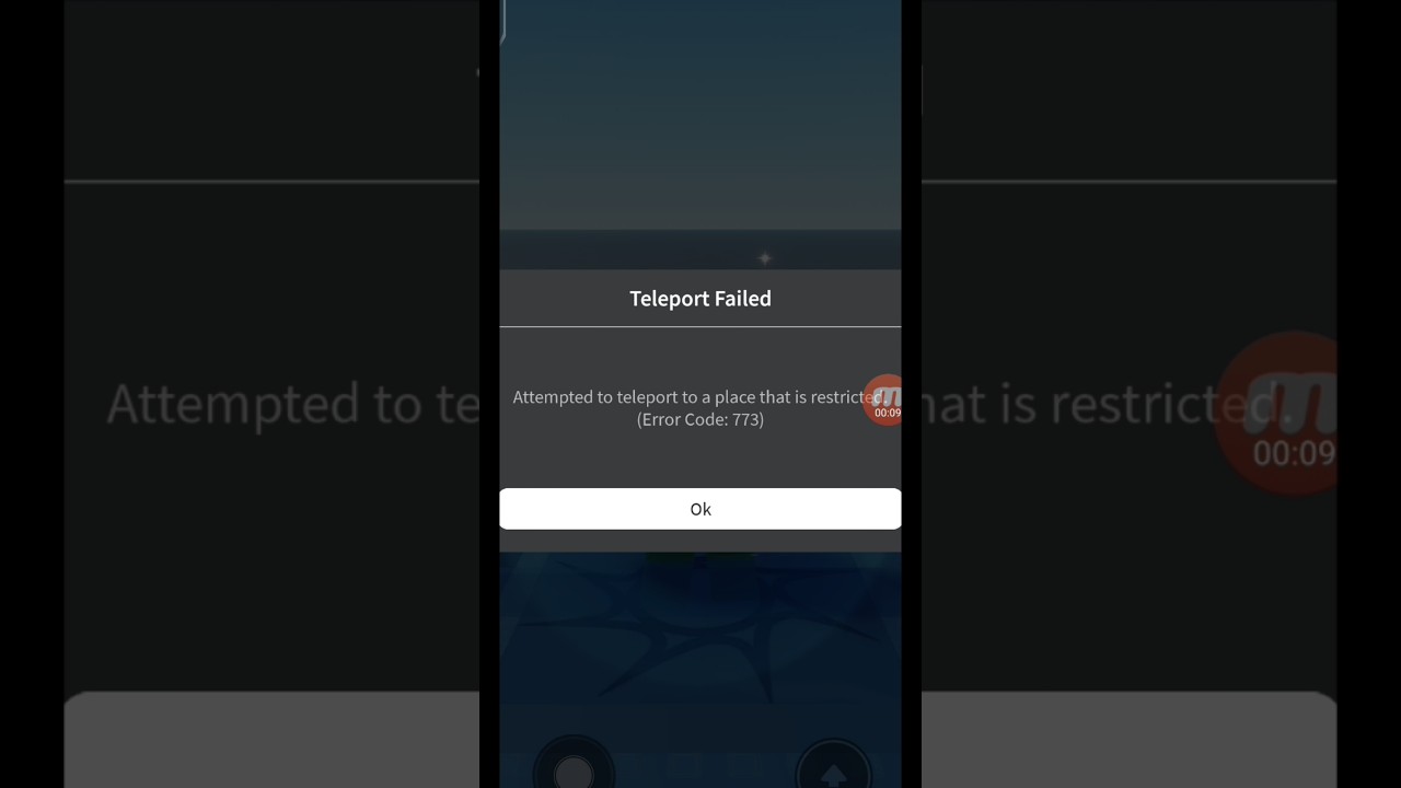 The Error Code 773