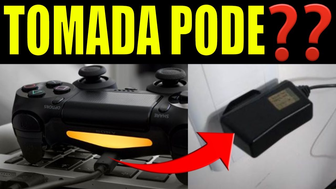 CARREGAR CONTROLE DO PS4 NA TOMADA PODE ???