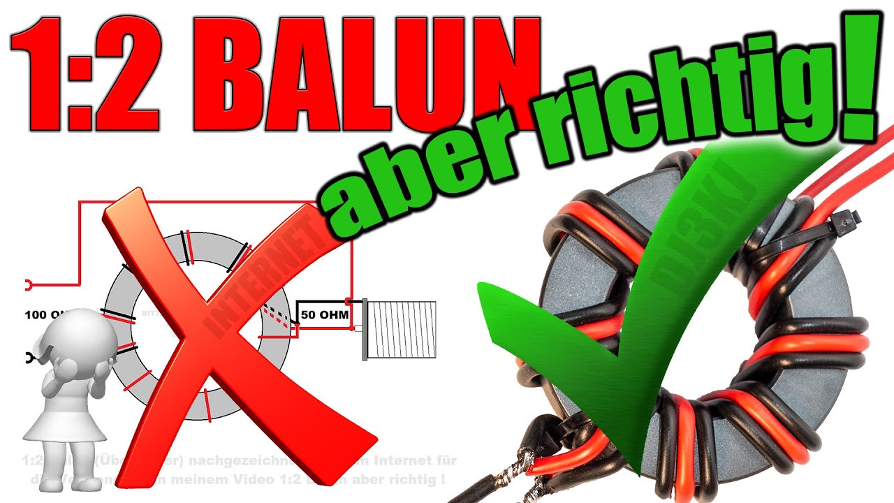 1:2 Balun aber richtig ! 1 to 2 Balun but correct ! 1:2 Балун да прав ! 1:2 Balun pero correcto !