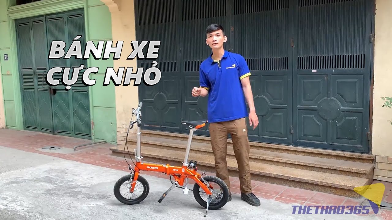 Xe đạp gấp bánh 14 khung Nhôm siêu nhỏ gọn rất phù hợp mang lên xe bus hoặc tàu điện trên cao