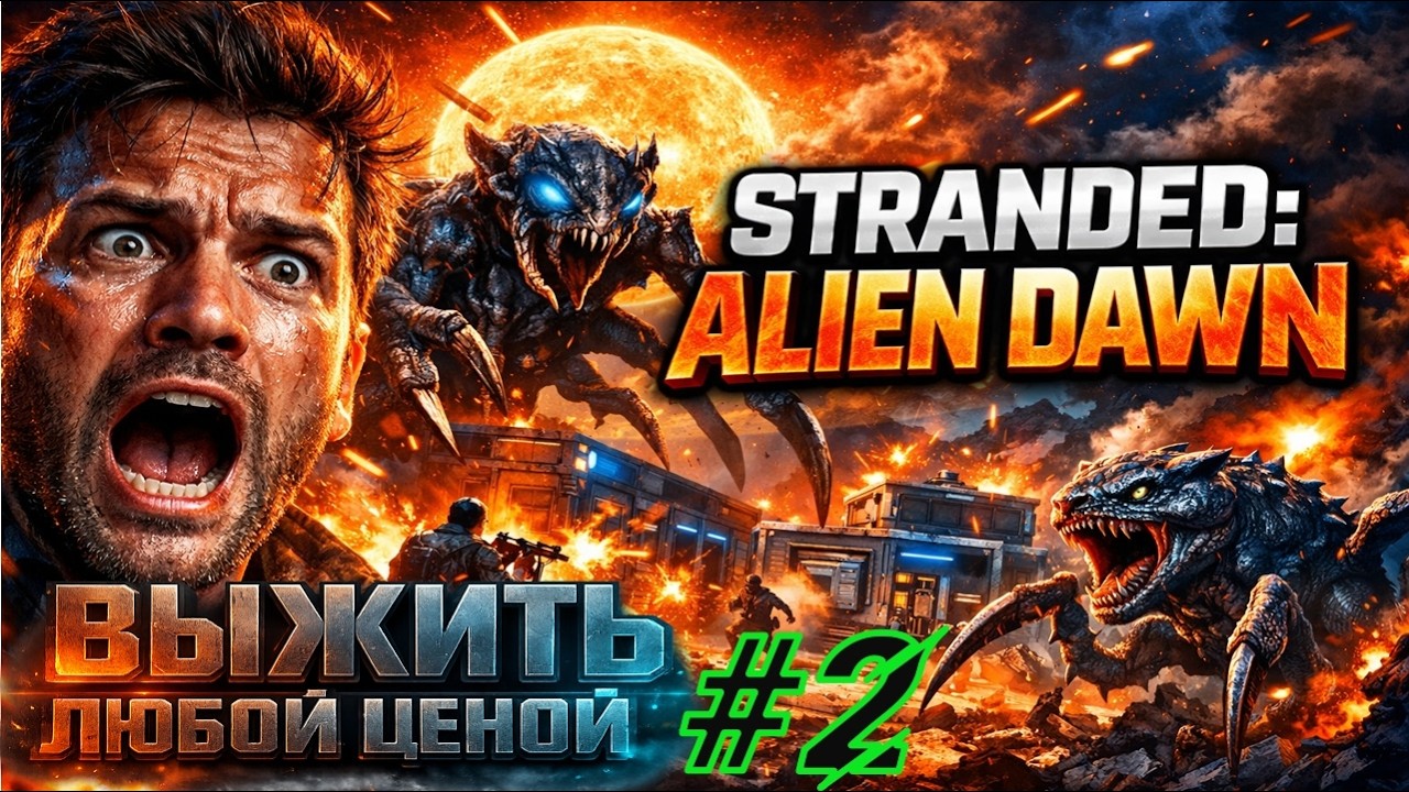 Stranded alien dawn: ПОСТРОИЛИ ДОМ И СРАЗУ НАПАДЕНИЕ! 😱 4 ВЫЖИВШИХ ПРОТИВ ОРДЫ ЖУКОВ