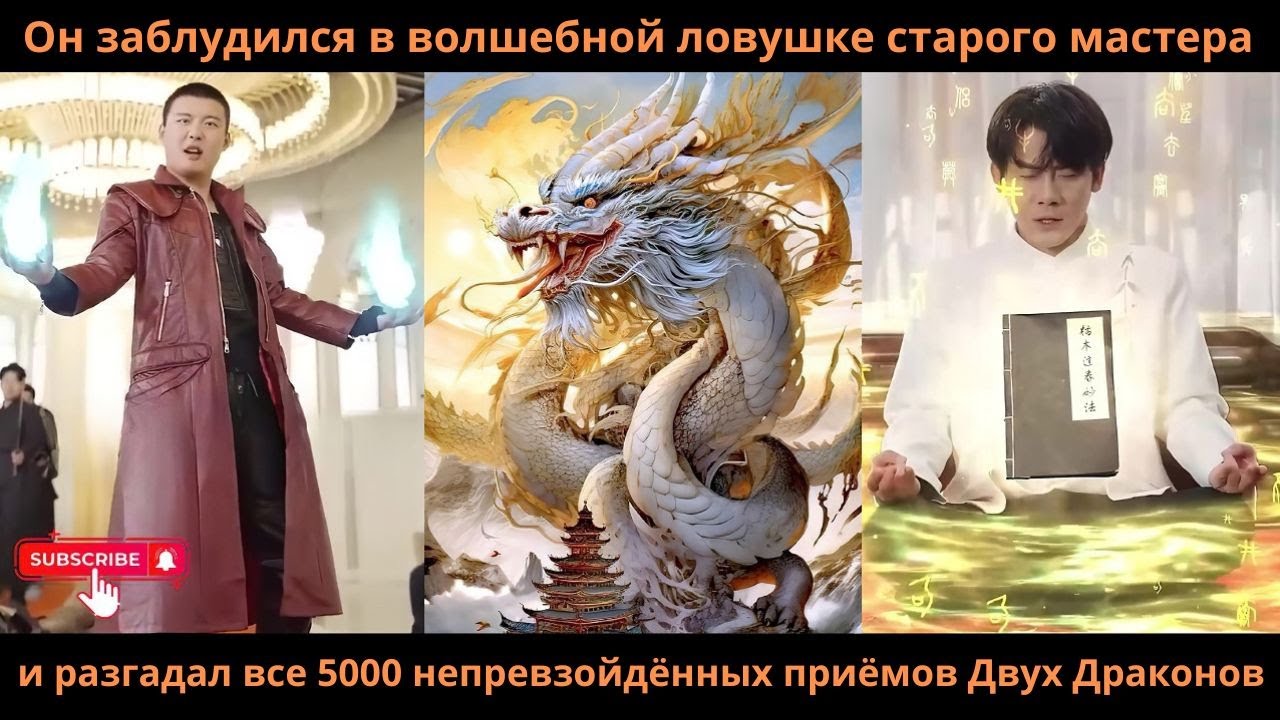 Он заблудилсявволшебной ловушкестарого мастераиразгадал все5000непревзойдённых приёмов Двух Драконов