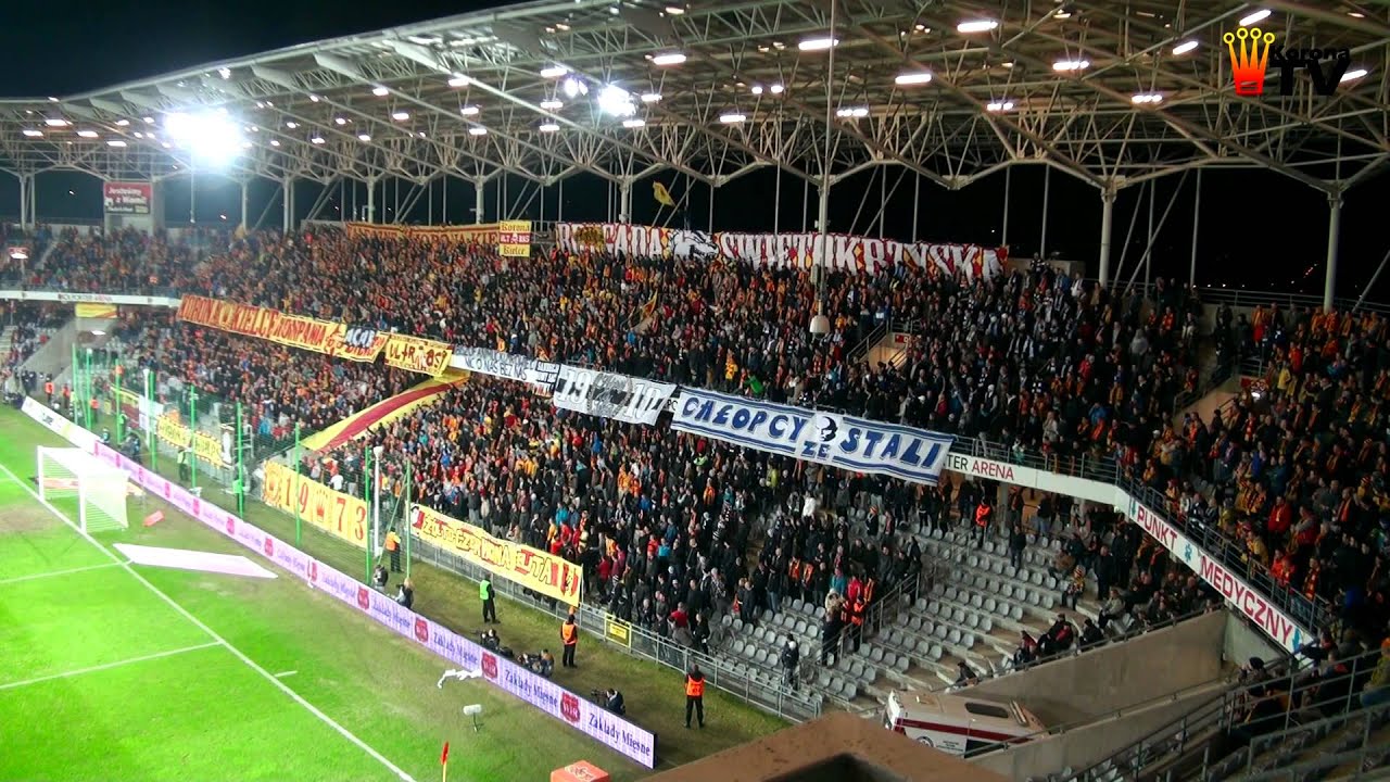 Dwupoziomowy doping w meczu Korona Kielce - Legia Warszawa 0:0 (22.02.2015 r.)