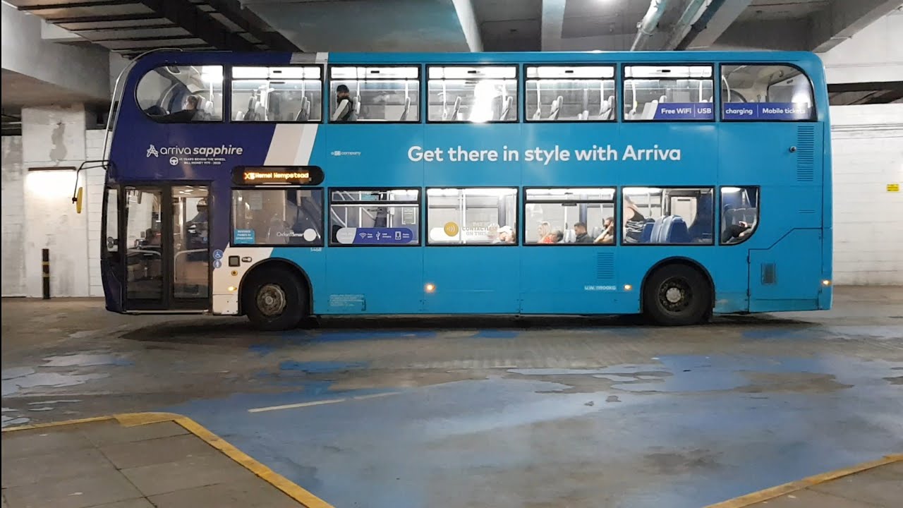 Full Ride: Bus Route X5 Hemel Hempstead - Aylesbury. Arriva Sapphire Enviro400 5468 (SN15 LPY)