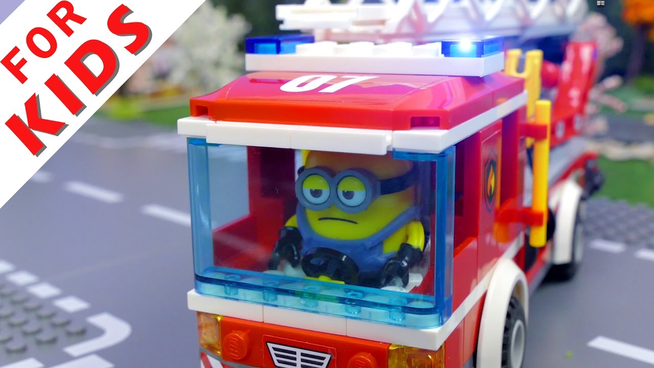 Lego Fire Truck help at a road crossing