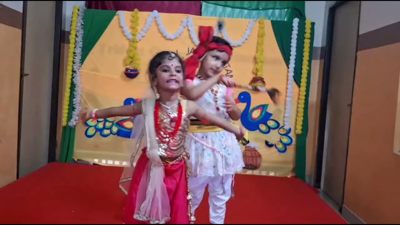 ✨ Krishna Janmashtami Celebration | Little Radha Krishna Performances at Trident Public School ✨