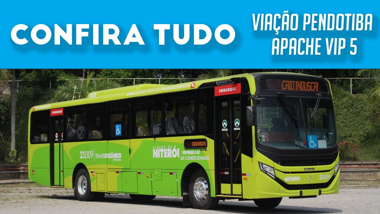 Acompanhe o Caio Apache Vip 5 da Viação Pendotiba - Lançamento veja todos os detalhes do ônibus