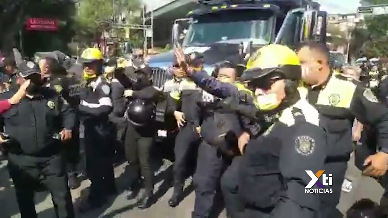 Gaseros Vs Polic&iacute;as en la CDMX