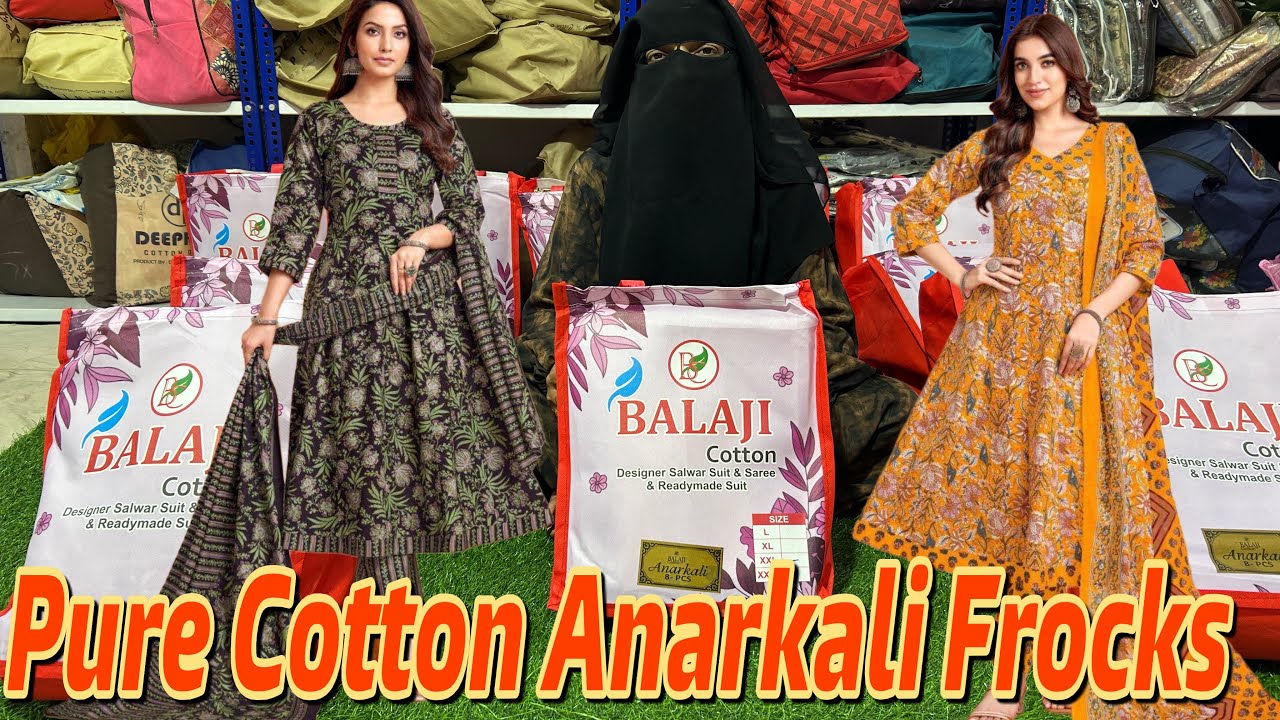 Balaji Anarkali Frocks New Volume | Pure Cotton Anarkali Frocks Wholesale in Hyderabad 