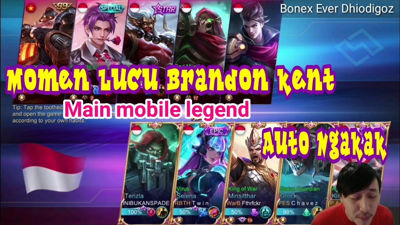 Momen Lucu Brandon kent main Mobile Legend