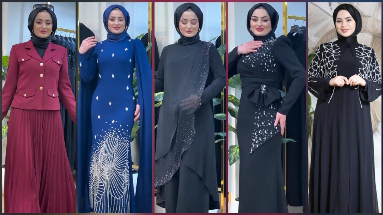Muhteşem Tesettür Abiye Elbise Modelleri | Abaya Hijab Dresses Style | فساتين محجبات عبايات محجبات