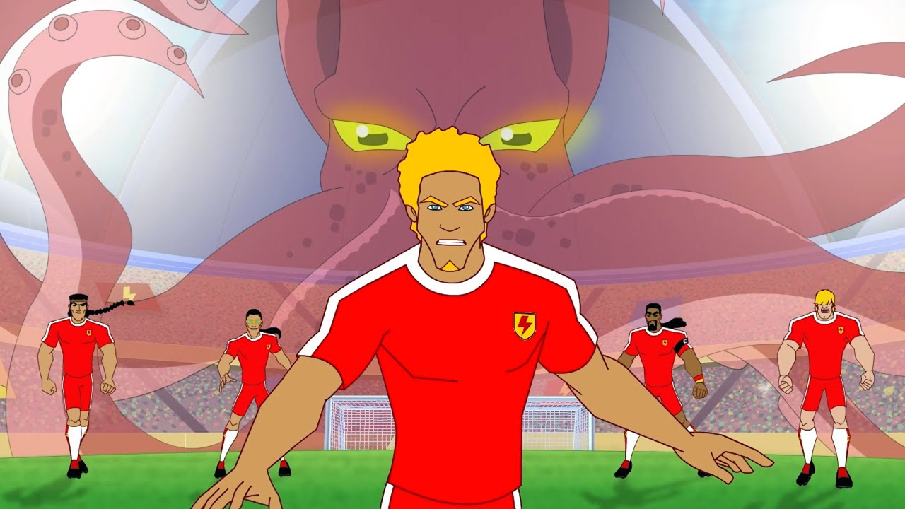 Supa Strikas | 1 Super Liga debaixo do Mar | S03 E07 | Animados de FUTEBOL em Português!